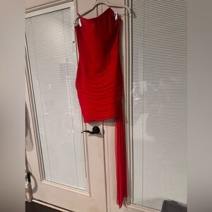 Red glove dress